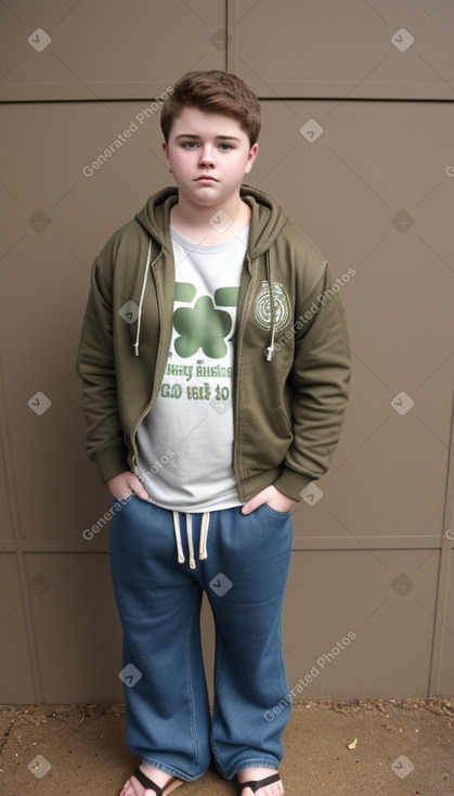 Irish teenager boy with  brown hair