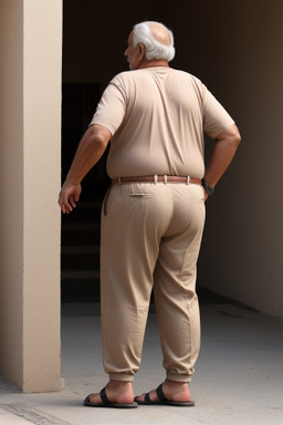 Libyan elderly male with  brown hair