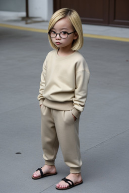 Chinese child female with  blonde hair