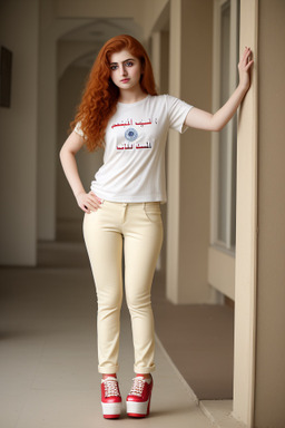 Iraqi young adult female with  ginger hair