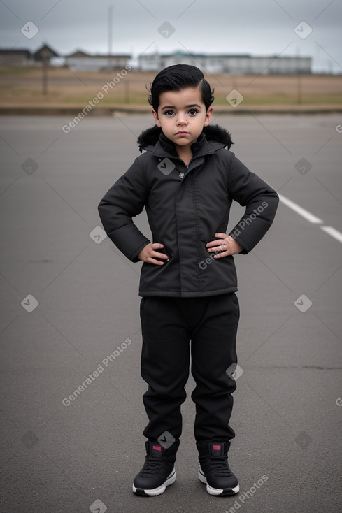 Chilean infant boy with  black hair