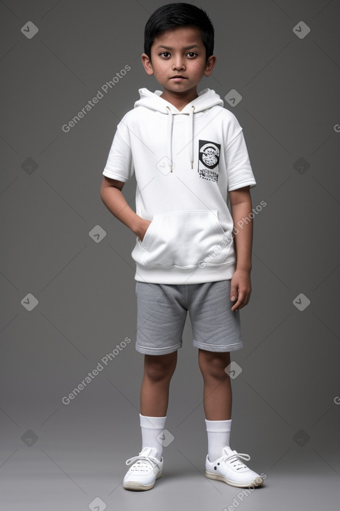 Nepalese child boy with  white hair