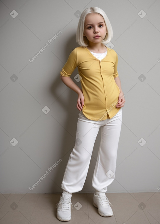 Romanian infant girl with  white hair