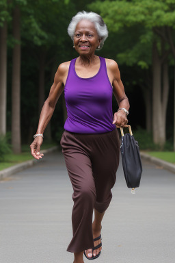 Elderly female with  brown hair