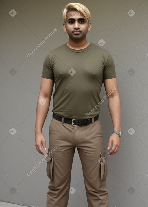Pakistani adult male with  blonde hair
