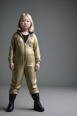 Chinese child girl with  blonde hair