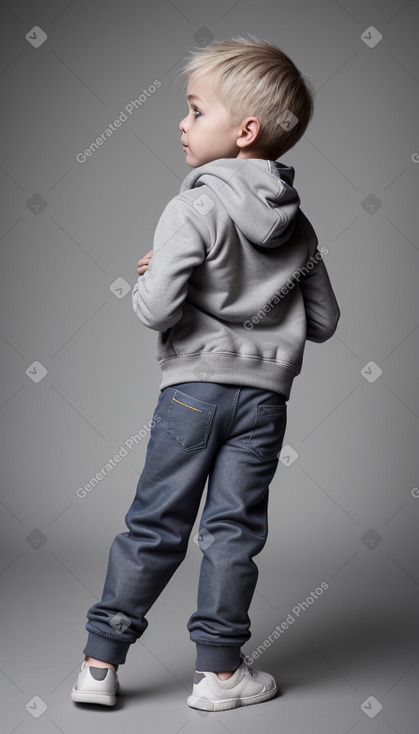 Canadian infant boy with  gray hair