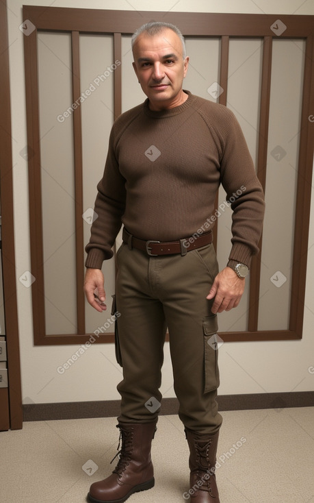 Albanian 45 years male with  brown hair