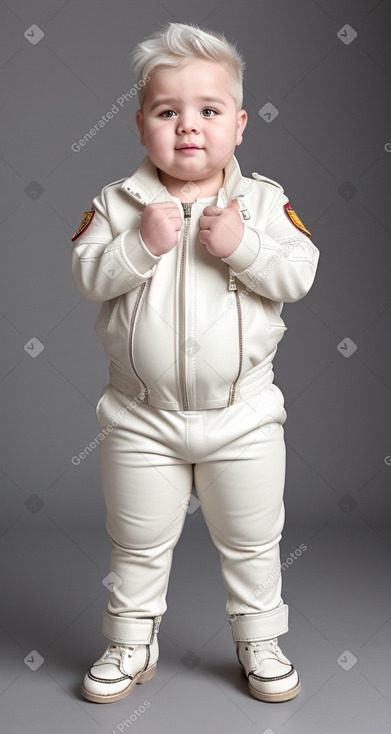 Macedonian infant boy with  white hair