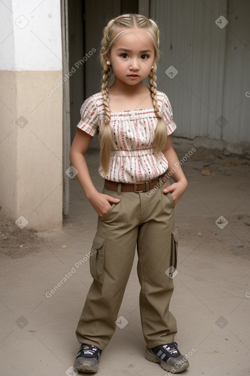 Uzbek infant girl with  blonde hair