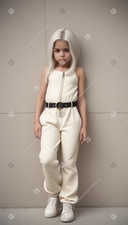 Mexican child female with  white hair