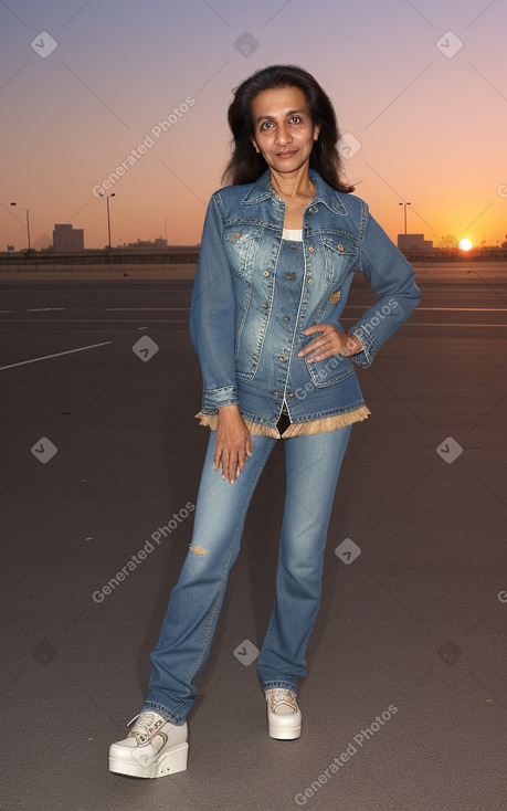 Saudi arabian middle-aged female with  brown hair