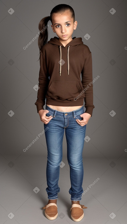 Libyan child boy with  brown hair