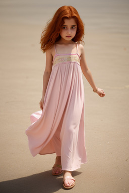 Arab child girl with  ginger hair