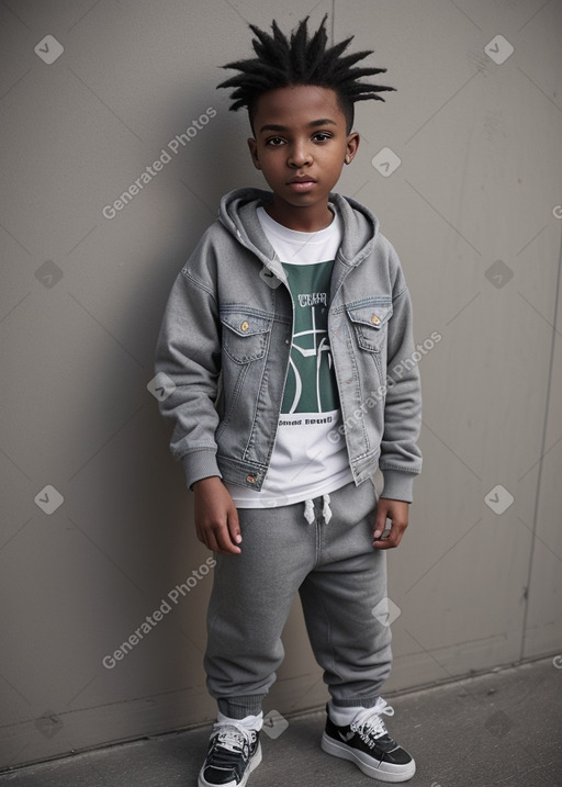 South african child boy with  gray hair