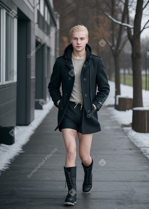 Russian young adult male with  blonde hair