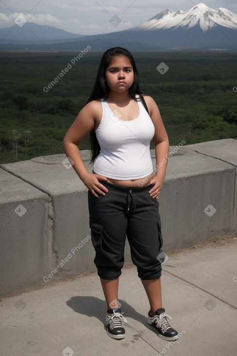 Honduran teenager girl with  black hair