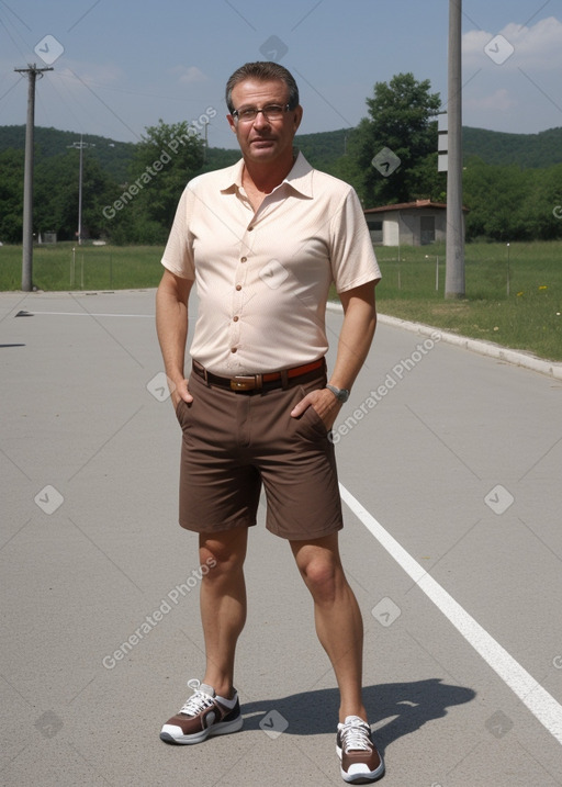 Croatian middle-aged male with  brown hair