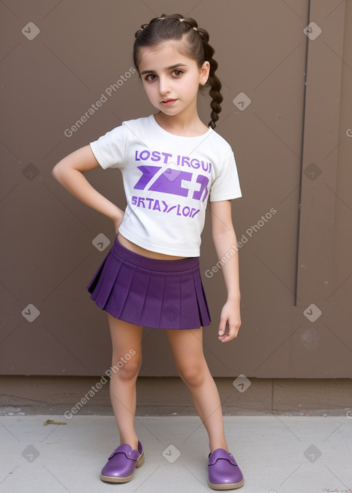 Syrian child girl with  brown hair