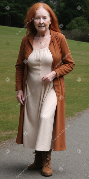 Elderly female with  ginger hair