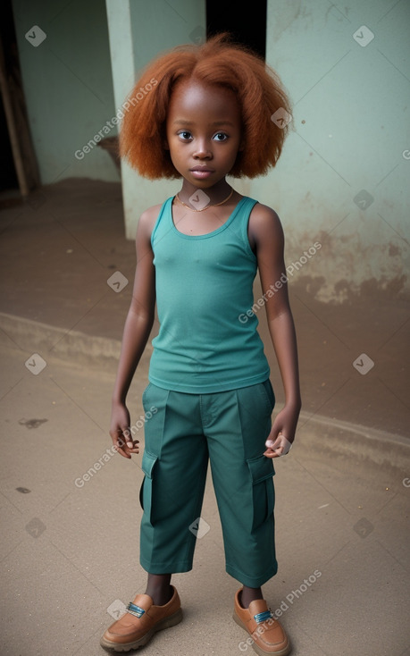 Ghanaian child girl with  ginger hair