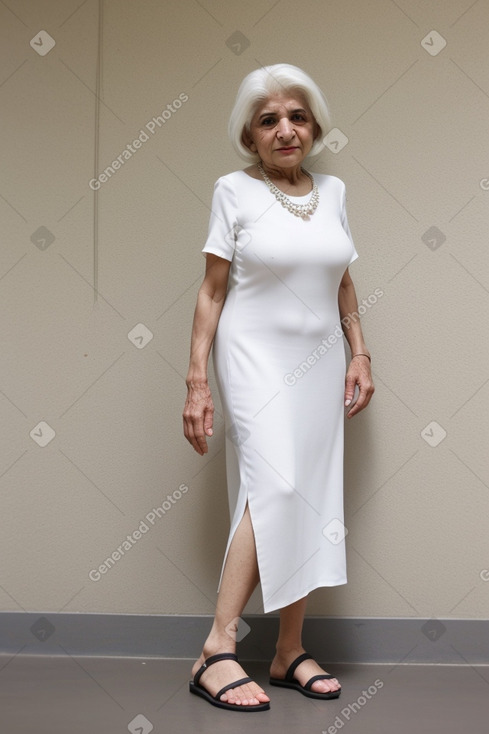 Iranian elderly female with  white hair