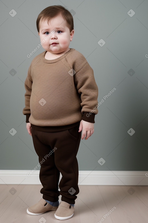 Russian infant boy with  brown hair