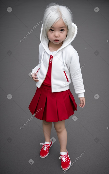 Malaysian infant girl with  white hair