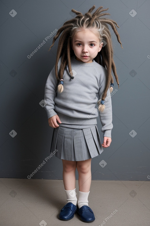 Bulgarian infant girl with  gray hair