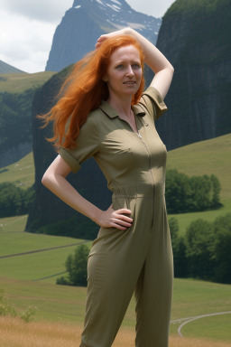 Swiss 45 years female with  ginger hair