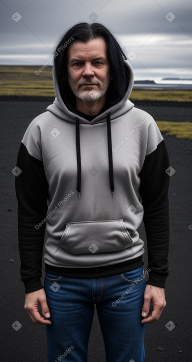 Icelandic 45 years male with  black hair