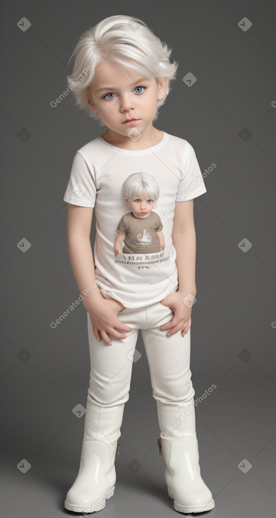 Austrian infant boy with  white hair