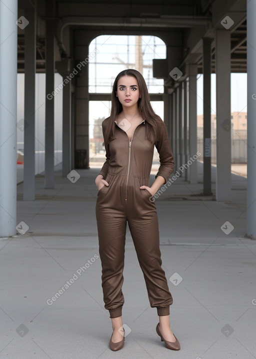 Tunisian young adult female with  brown hair