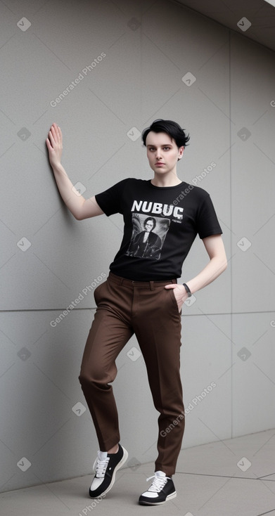 Lithuanian adult non-binary with  black hair