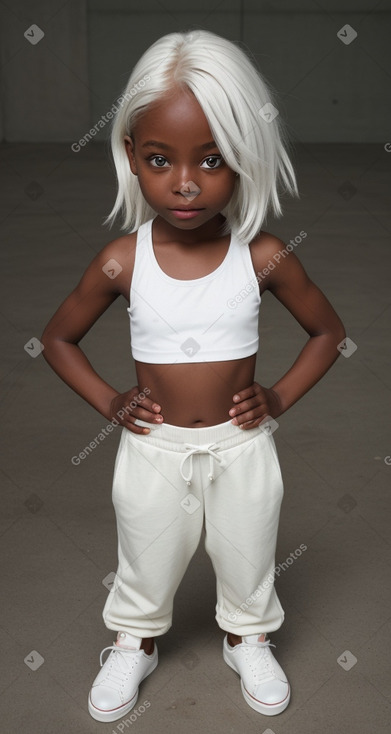 Child girl with  white hair