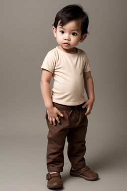 Thai infant boy with  brown hair