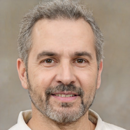 Neutral white adult male with short  brown hair and brown eyes