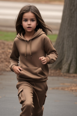 Child girl with  brown hair