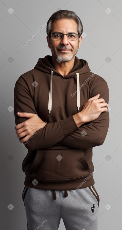 Greek middle-aged male with  brown hair