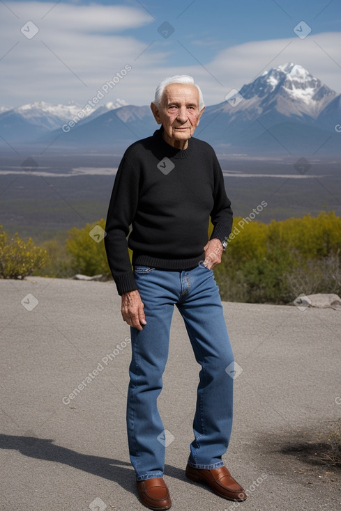 Spanish elderly male with  black hair