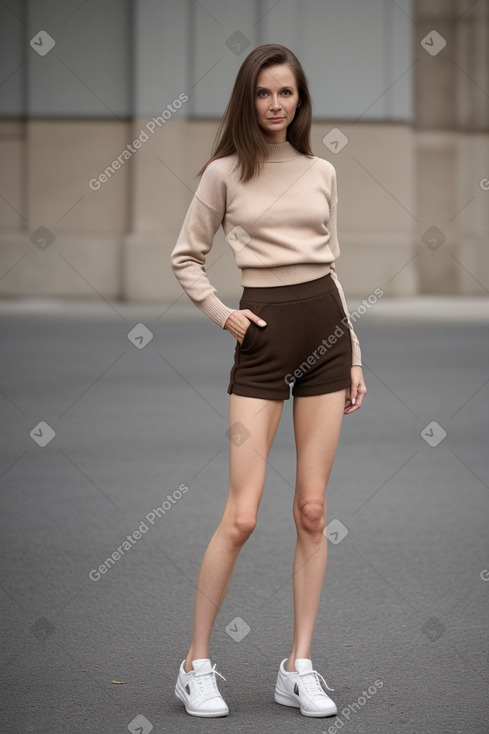 Ukrainian 45 years female with  brown hair