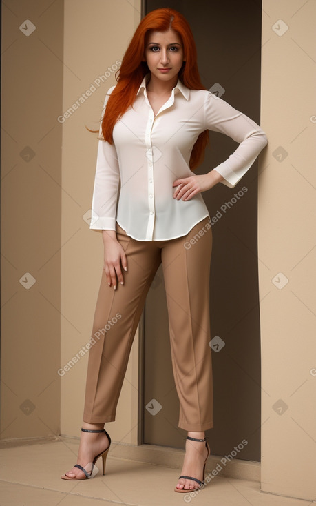 Saudi arabian adult female with  ginger hair