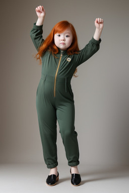 Taiwanese child girl with  ginger hair