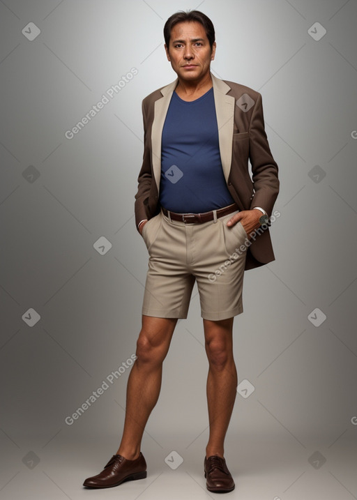 Bolivian middle-aged male with  brown hair