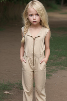 South african child girl with  blonde hair