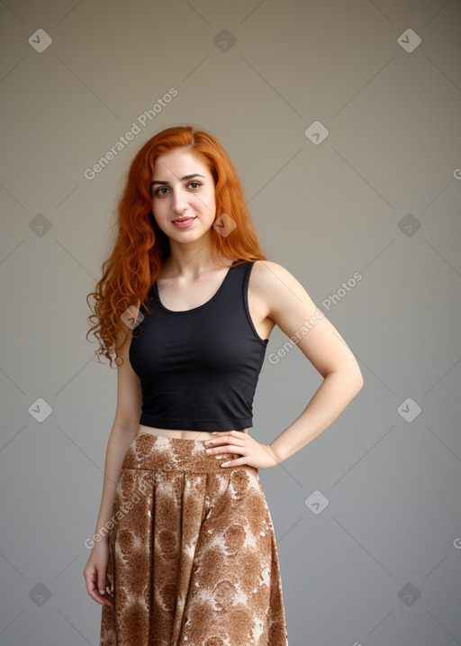 Jordanian adult female with  ginger hair