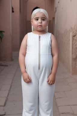 Moroccan child girl with  white hair