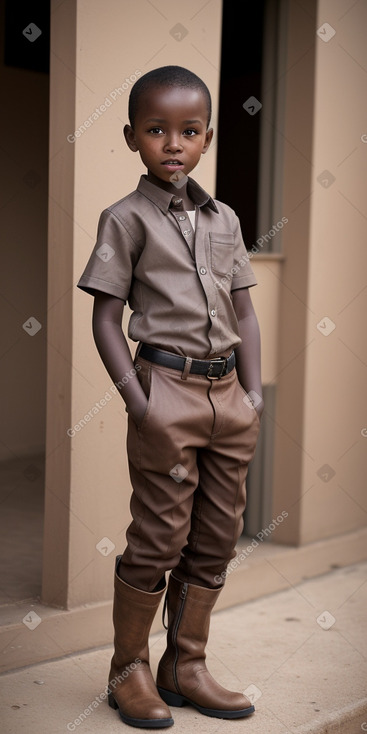 Kenyan child boy with  brown hair