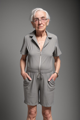 Italian elderly non-binary with  gray hair