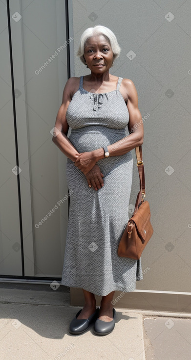 Nigerian elderly female with  gray hair